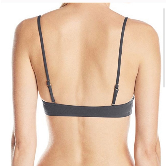 NWT L*Space Jamie Bikini Top in Grey Charcoal - Picture 2 of 5